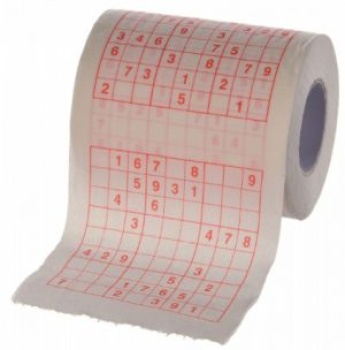 Toilettenpapier Sudoku Design / 1 Rolle