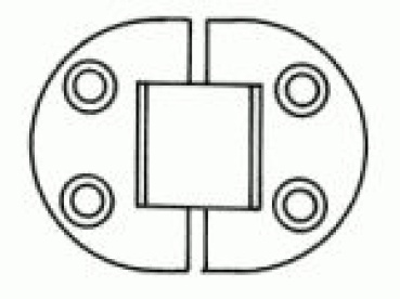 SCHARNIER RVS 51X38X1.5MM