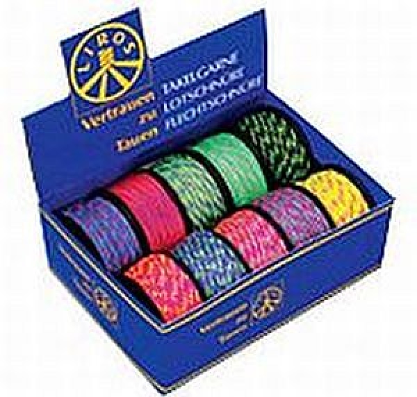 Polyester Flechtschnüre neon im Karton
