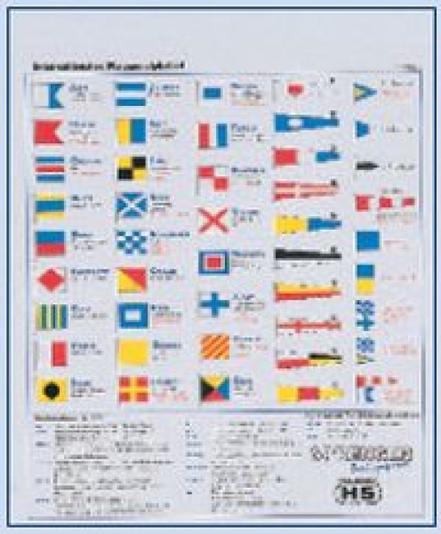 FLAGGENALPHABET UND SCHALLSIGNALE AUFKLEBER 160 X 240MM