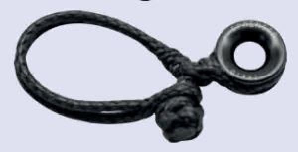 Tauwerkschäkel dop. schwarz 5mm mit Low friction Ring