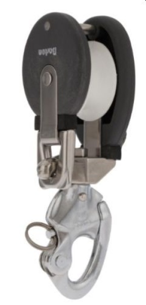 BARTON Snatch-Block Gleitlager 20 mm - 1 Rolle, Wirbel, Patentschäkel
