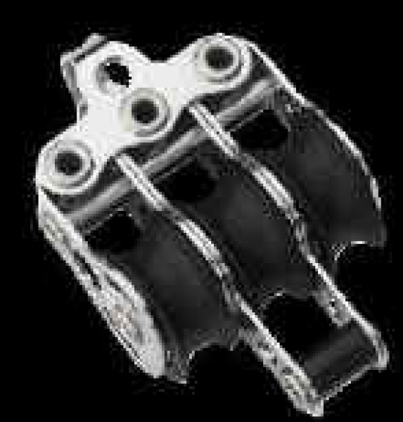 MICRO-XS-BLOCK MIT BÜGEL 3 ROLLEN HUNDSFOTT KUGELLAGER,