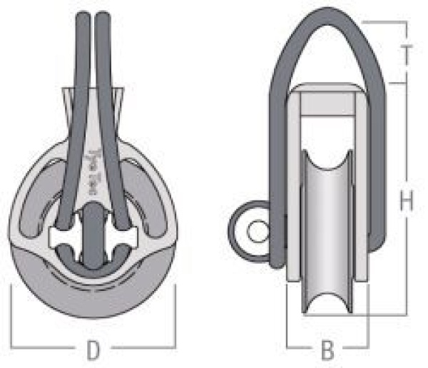 Loopblock Serie 3, 100mm Kugellager, langer Loop