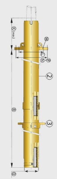 Vetus Bronze-Stevenrohr Ø 40 mm, L=1000 mm