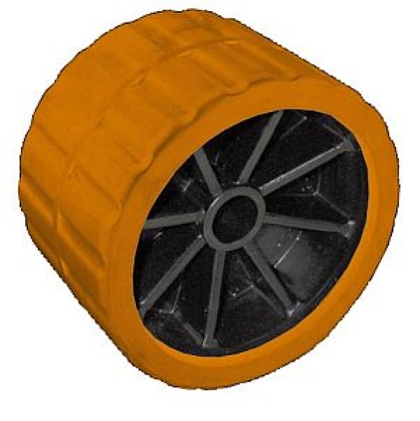 Mittlere Kielrolle, orange 75 mm Ø Bohrung 15 mm