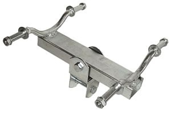 Haltebeschlag f. Seitenrolle erhöht 4 Rollen 40 mm