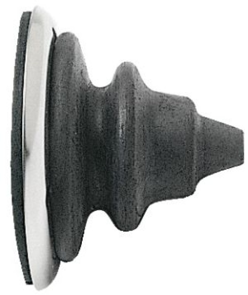 VA-Stahl Kabeldurchlassring m.Dutral Balg, schwarz