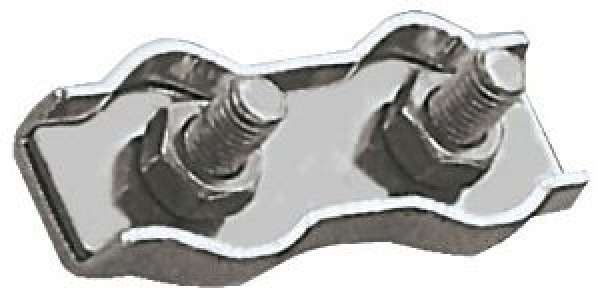 VA-Stahl Stahlklemme, doppelt 8 mm