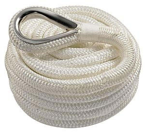 Weiße Festmacherleine, gespleißt 10 mm x 6 m