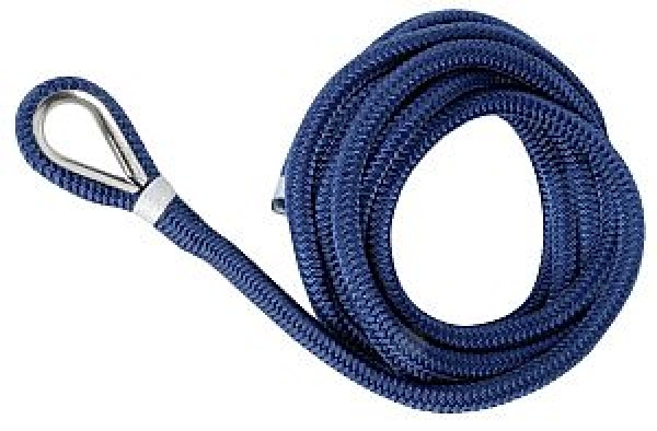 Blaue Festmacherleine, gespleißt 10 mm x 6 m