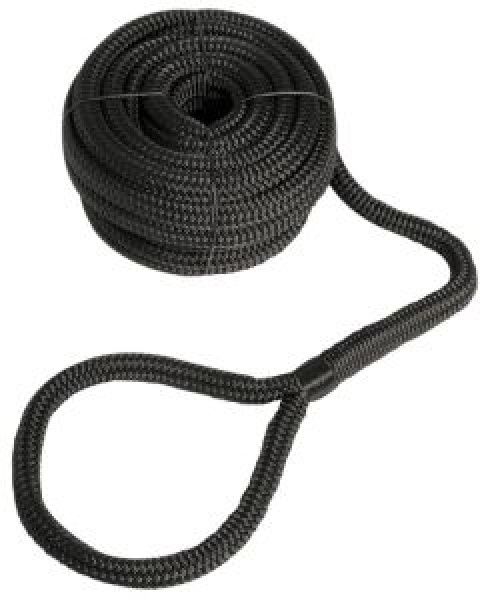 Festmacherleine mit Auge schwarz 14 mm x 9 m