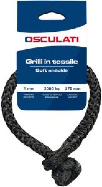 Textilschäkel grau, hochfest 3 mm (2 Stk.)