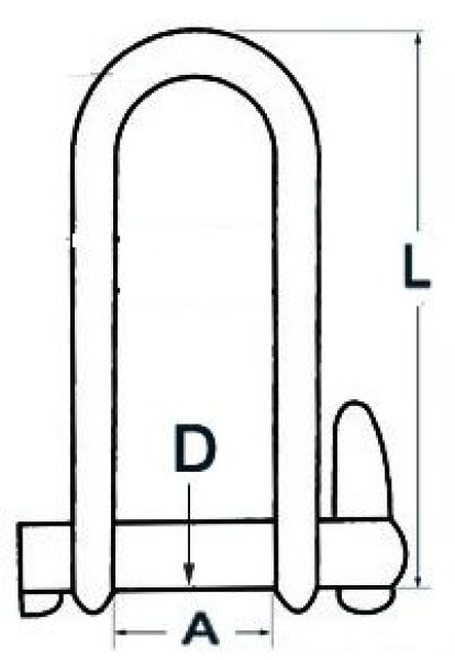 Schäkel m. Schnappverschluss AISI 316 6 mm