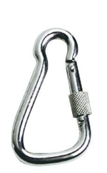 Karabinerhaken AISI 316 weit Schraubverschluß 23mm