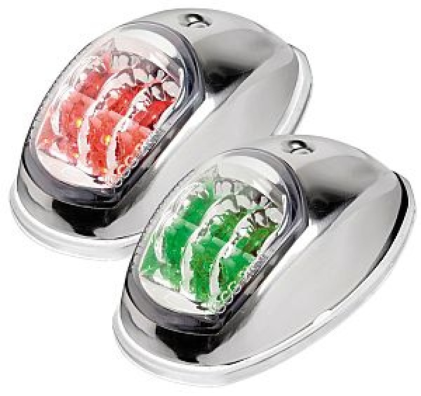 Evoled Navigationslichter VA-Stahl Gehäuse poliert
