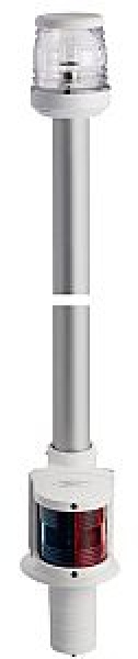 Deckeinbauchaft weiß 100 cm 360° Lampe rot/grün