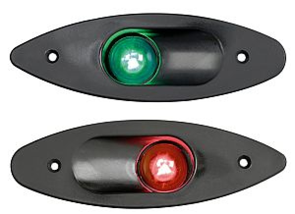 Seitenlicht aus ABS zum Einbau grün/schwarz