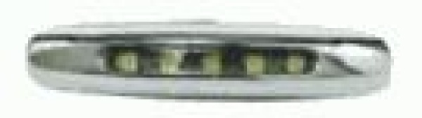 Orientierungslicht, verchromt m. 5 LEDs, blau