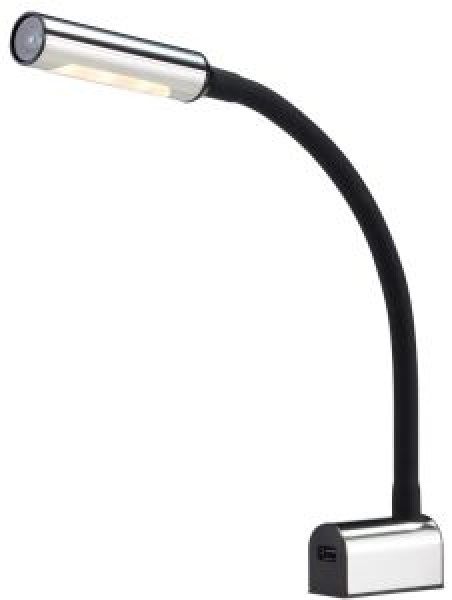 Schwenkbarer LED-Strahler Bettkopf/Kartenlesen VA-Stahl