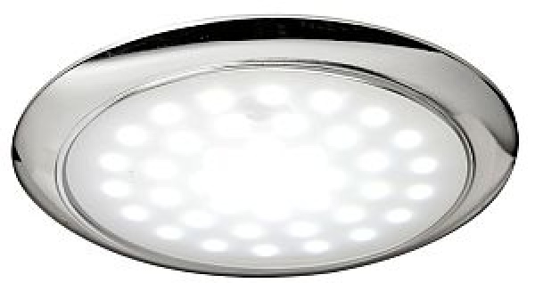 Extra flache LED-Leuchte verchr Blende 12/24 V 3 W