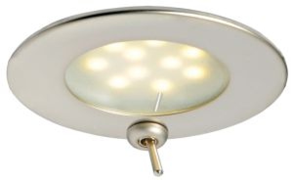 Atria LED-Einbauleuchte VA-Stahl, satiniert Schalt
