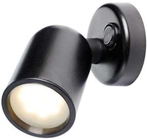 Schwenkbare LED-Leuchte aus ABS, schwarz