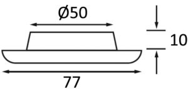 Batsystem LED-Einbauleuchte Nova 2 weiß m.Schalter