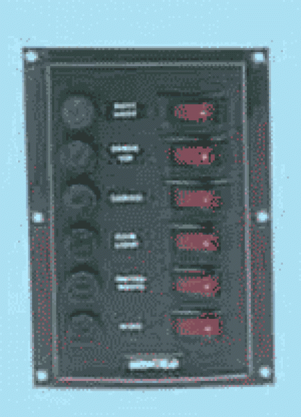 Schalttafel, vertikal  6 Schalter