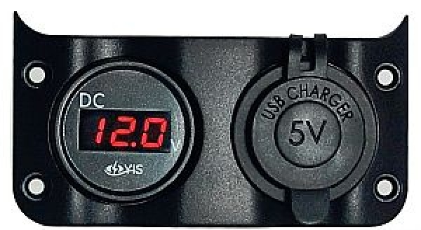 Voltmeter 3/30 V + doppelte USB-Buchse