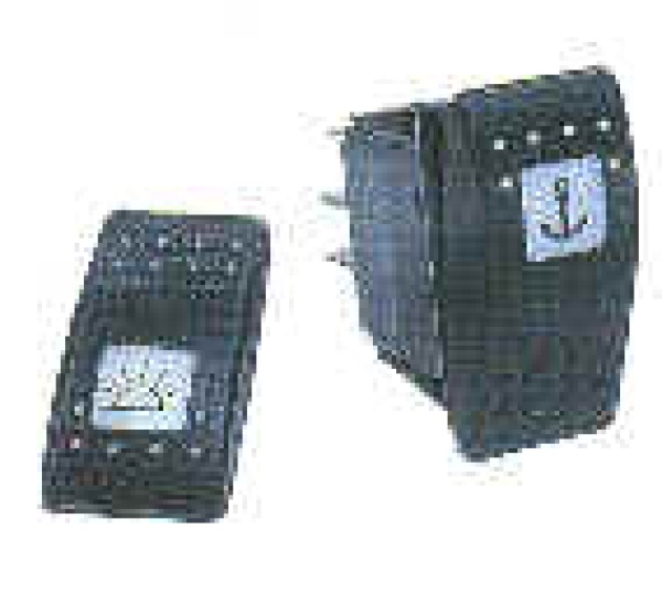 Schalter ON-ON 2 LEDs, rot 24 V
