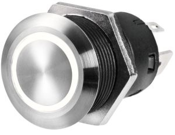 FLAT VA-Stahl Schalter (ON)-OFF 24 V rot