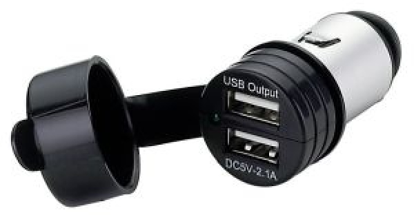Doppel-USB m.wasserdichter Kappe