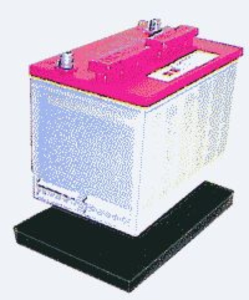 Batteriewanne aus Gummi, schwarz 280 x 177 mm