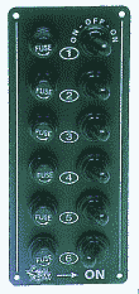 Elektrische Schalttafel 6 Schalter