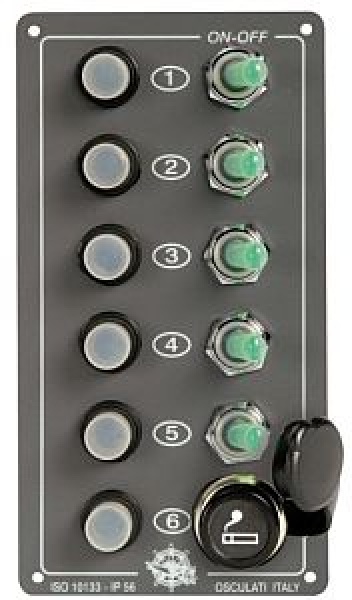 Elite elektrische Schaltafel 5 Schalter + Anzünder