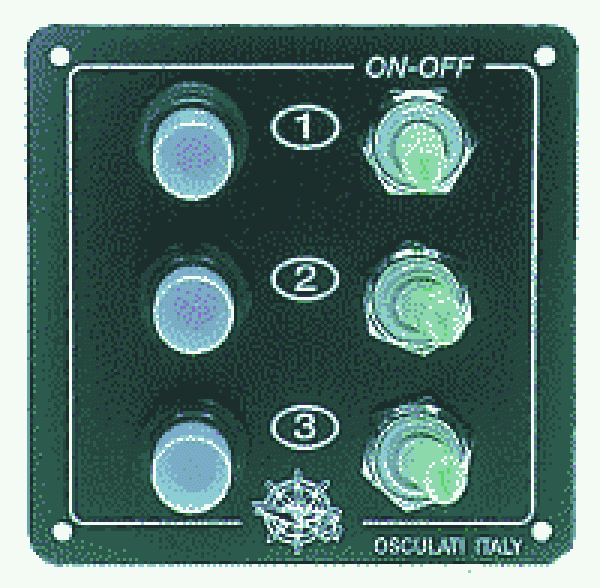 Schaltafel 3 Schalter m. Rückstellvorrichtung