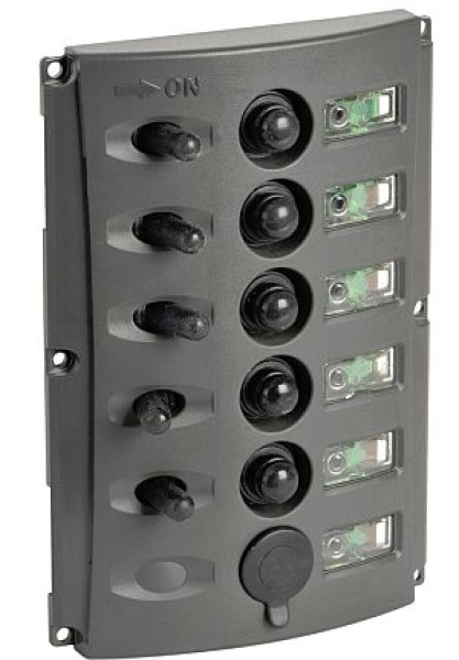 Schalttafel m. automatischen Sicherungen u. 2-LED
