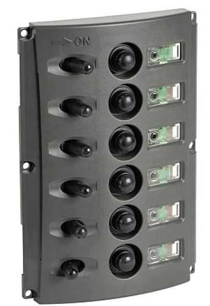 Schalttafel m. automatischen Sicherungen u. 2-LED