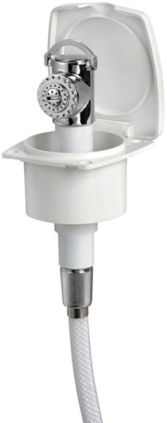 New Edge Dusche, weiß PVC-Schlauch 2,5 m
