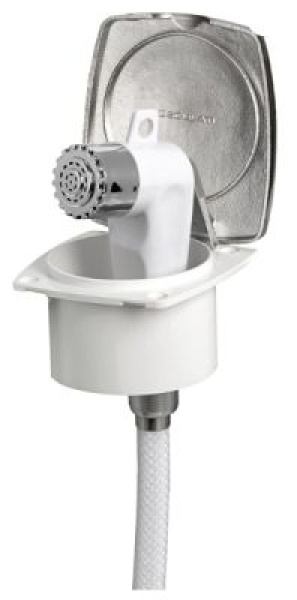 New Edge VA-Stahl-Deckdusche PVC-Schlauch 2,5 m