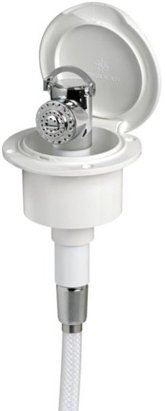 Classic Evo Deckdusche, weiß PVC-Schlauch 2,5 mm Horizo