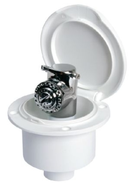 Classic Evo Deckdusche, weiß PVC-Schlauch 4 mm Horizont