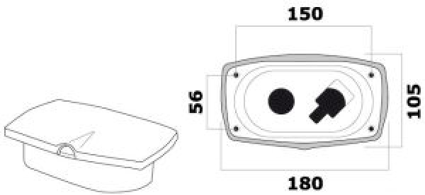New Edge Duschbox, weiß PVC-Schlauch 4 m Duscheanschlus