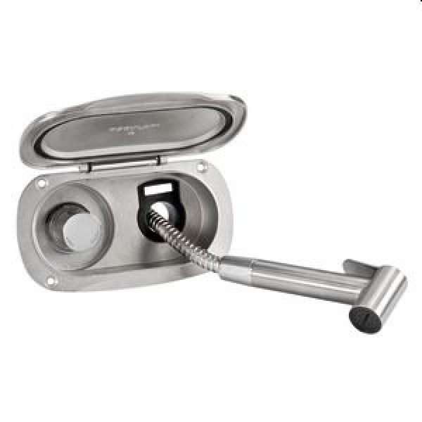 Deckdusche Elissa m.Tiger Dusche VA-Stahl-Rohr 4m