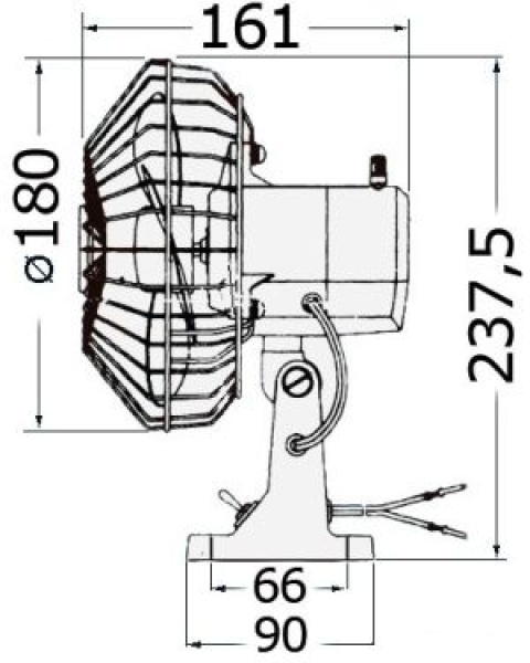TMC Ventilator, schwenkbar 24 V