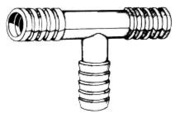 T-Aschluss aus Nylon 16 mm