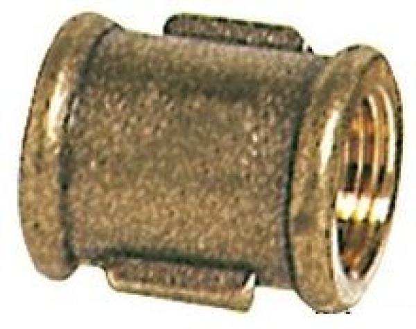Rohrmuffe Messing Außen/Innen 1"1/2 x 1/2"