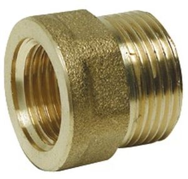 Rohrmuffe Messing Außen/Innen 3/8" x 1/2"