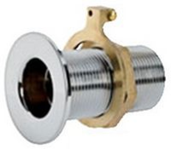 Borddurchlass Messing verchr. bündig montiert 3/8"